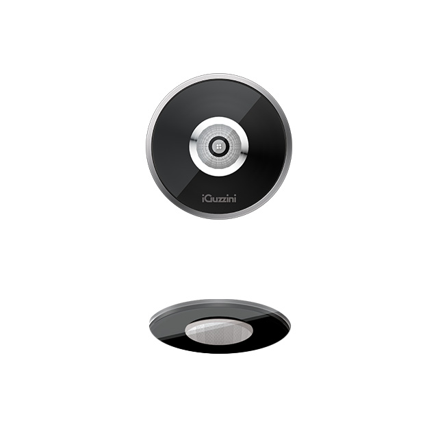 Light Up Orbit - body in stainless steel / all glass flush mounted ø 3