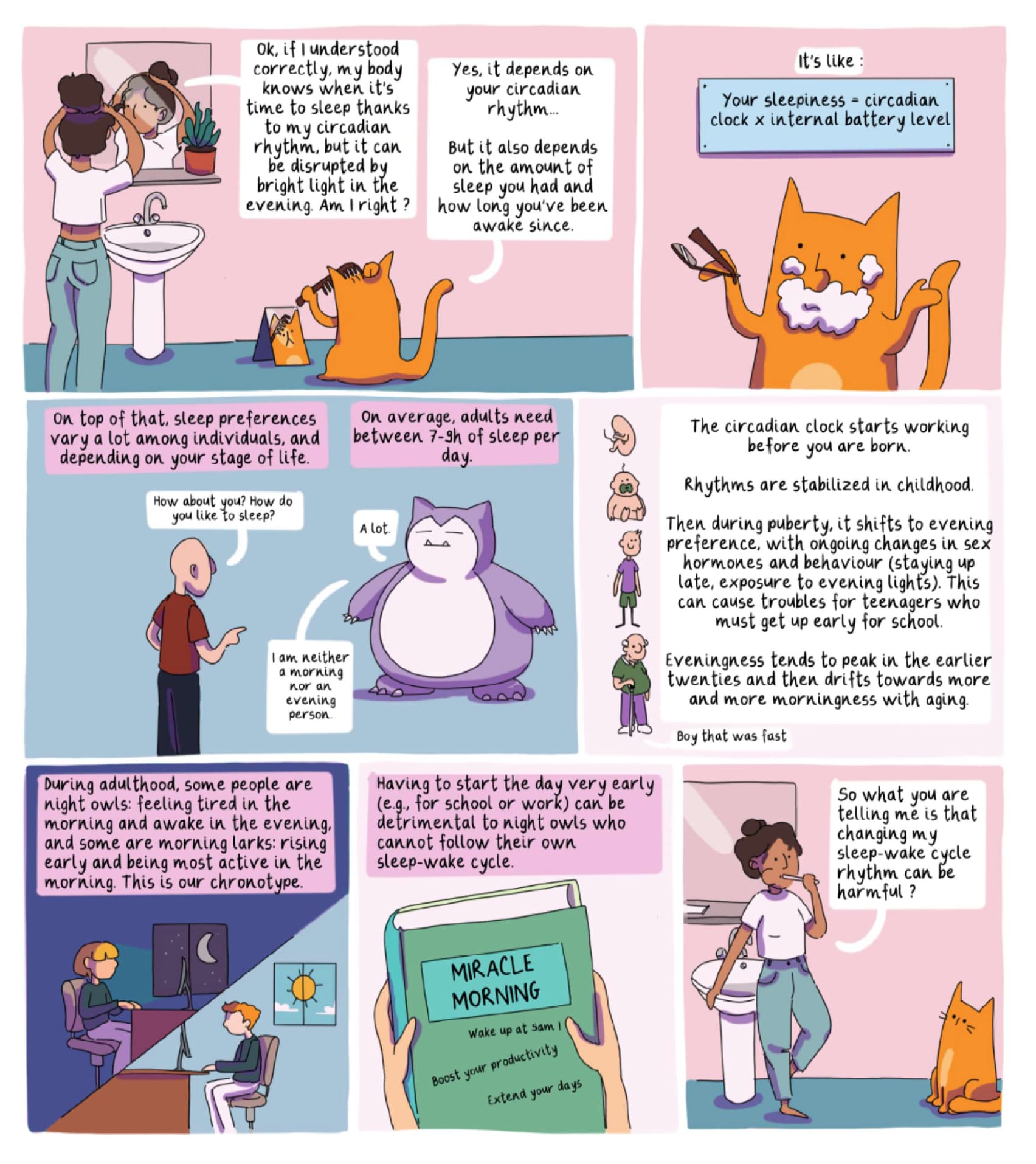 A comic book to help you discover your biological clock