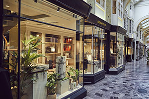 The Globe-Trotter boutique in the Burlington Arcade