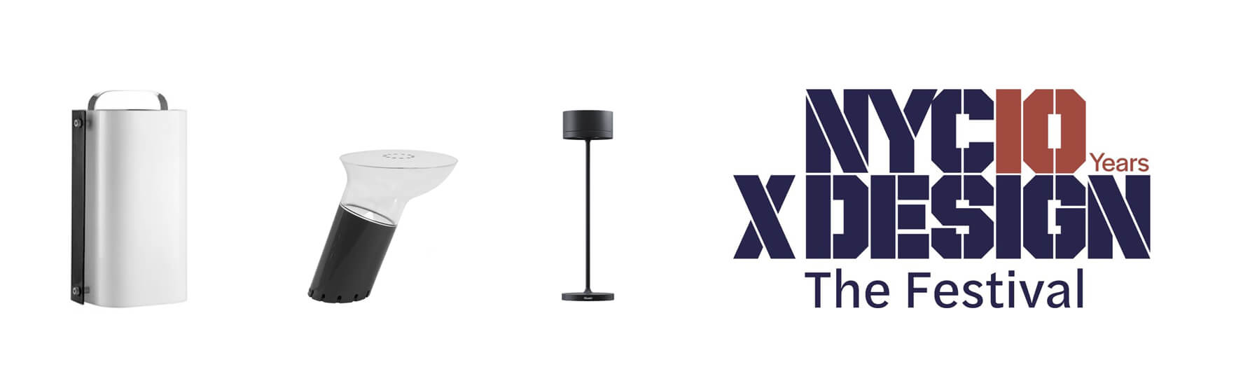Whisper table lamp and NYCxDesign logo
