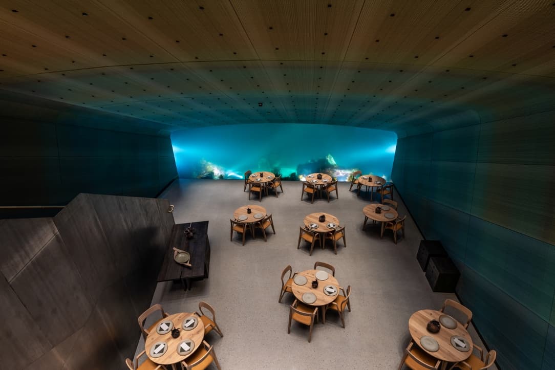 Under. Underwater restaurant