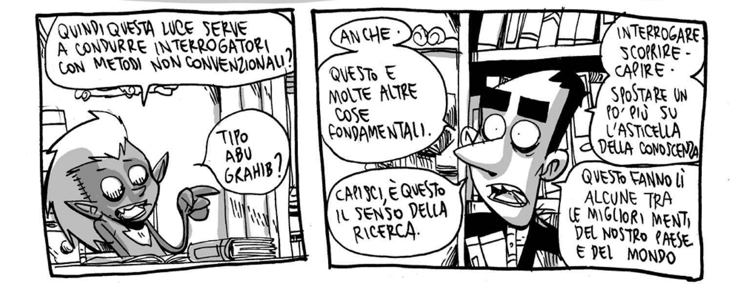 Zerocalcare tells the story of advanced light sources